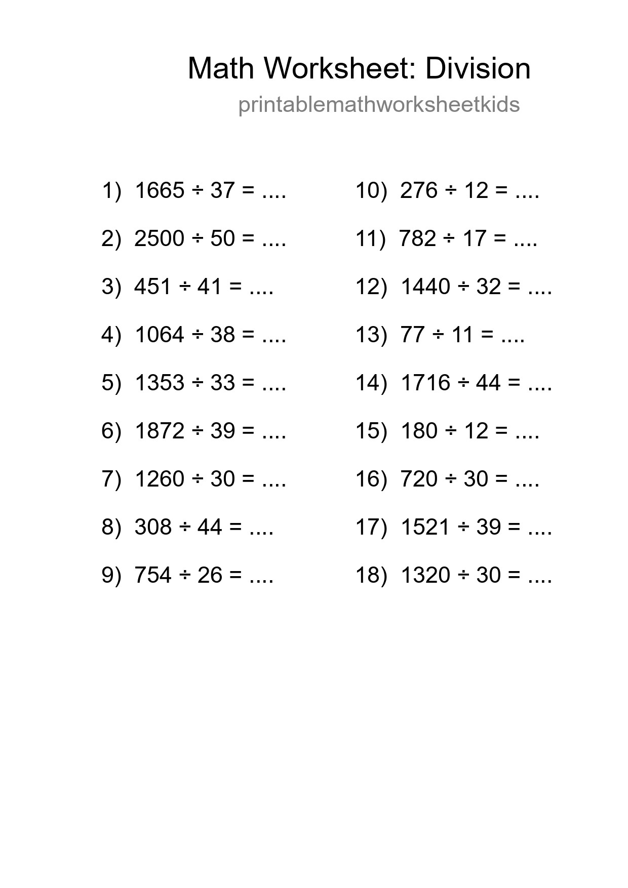 Free 18 Division Math Worksheet For Grade 2 - Part 114