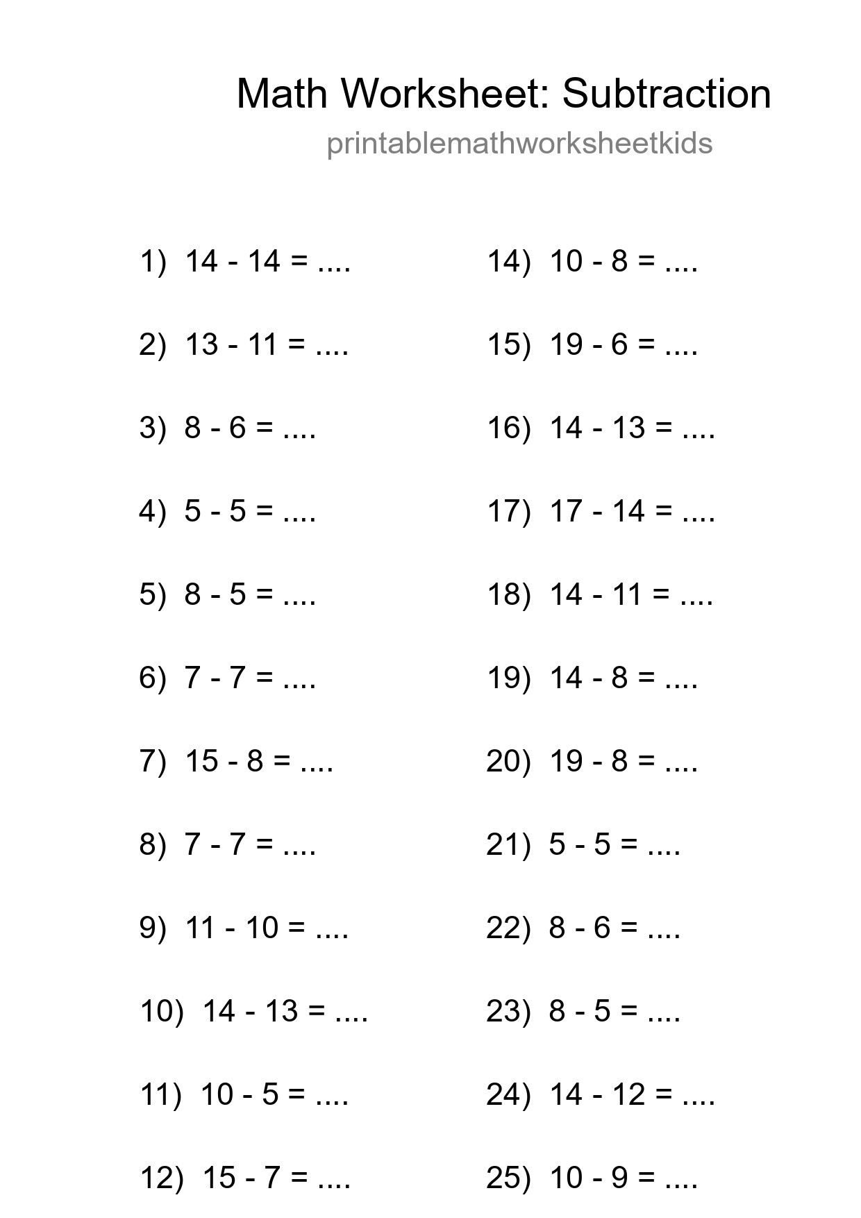 Free 26 Subtraction Math Worksheet For Grade 2 - Part 96