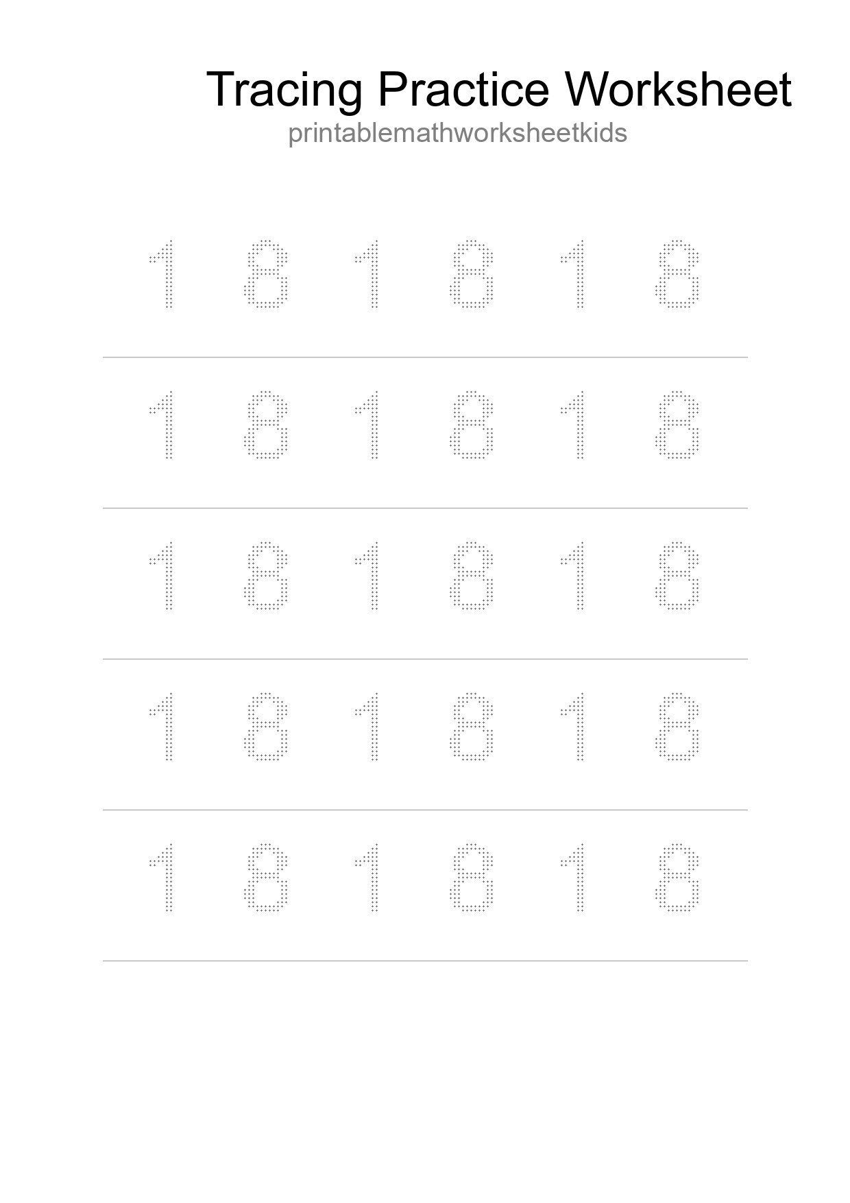 Printable Tracing Worksheet For Kids - Part 10