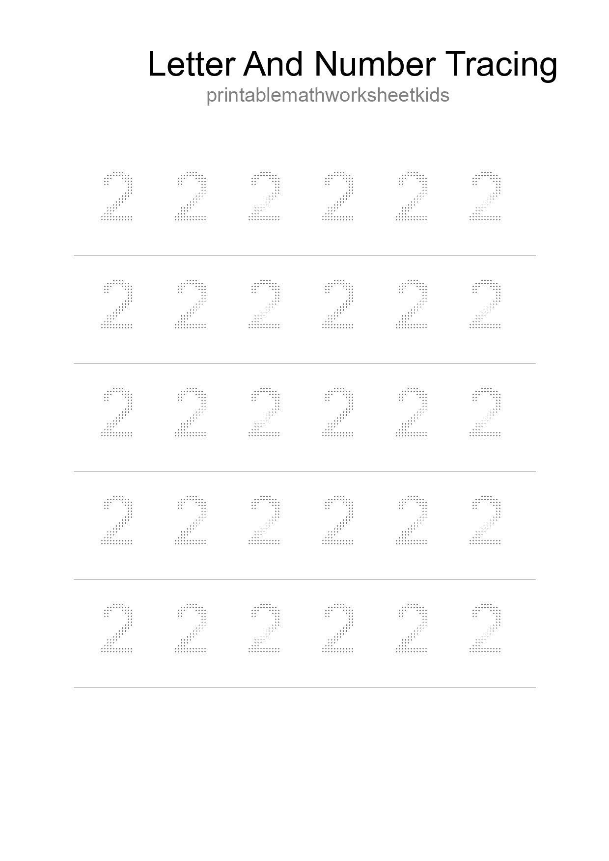 Printable Tracing Worksheet For Kids - Part 131