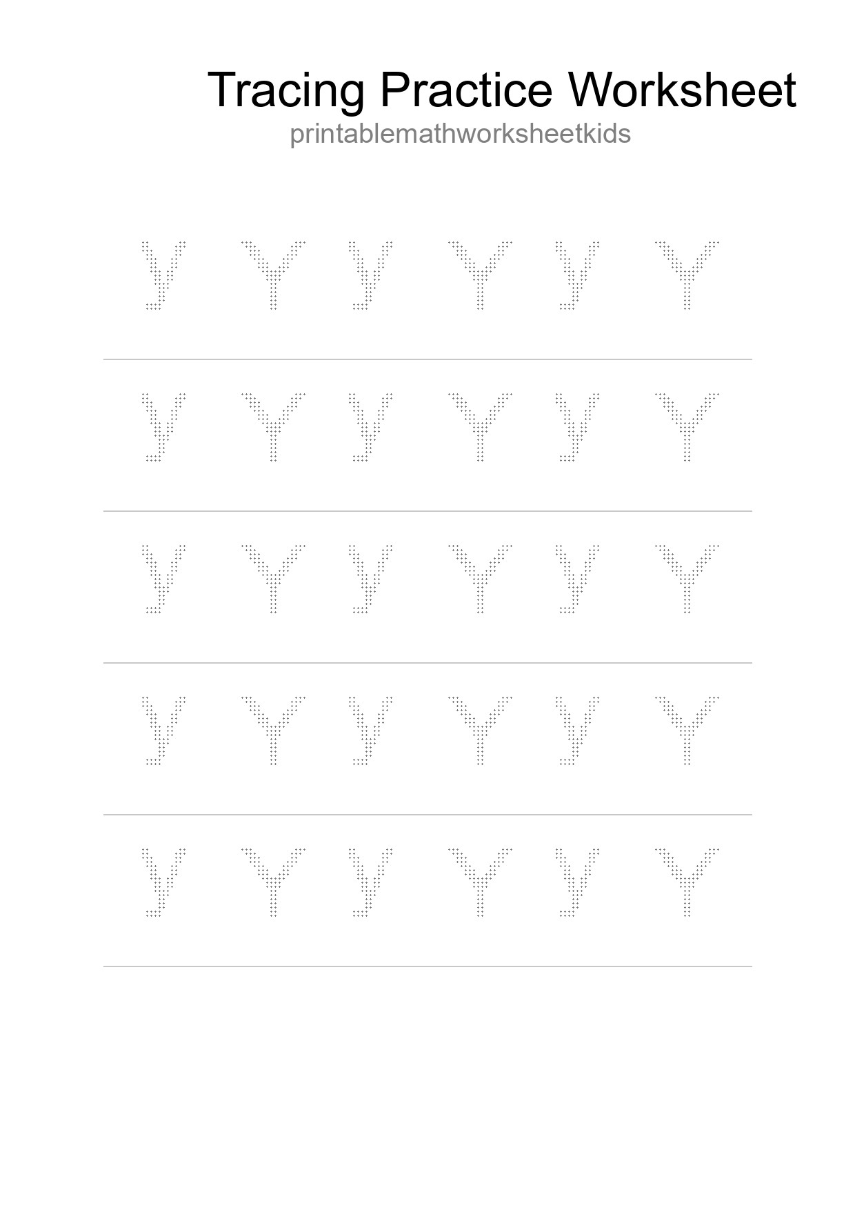 Printable Tracing Worksheet For Kids - Part 142