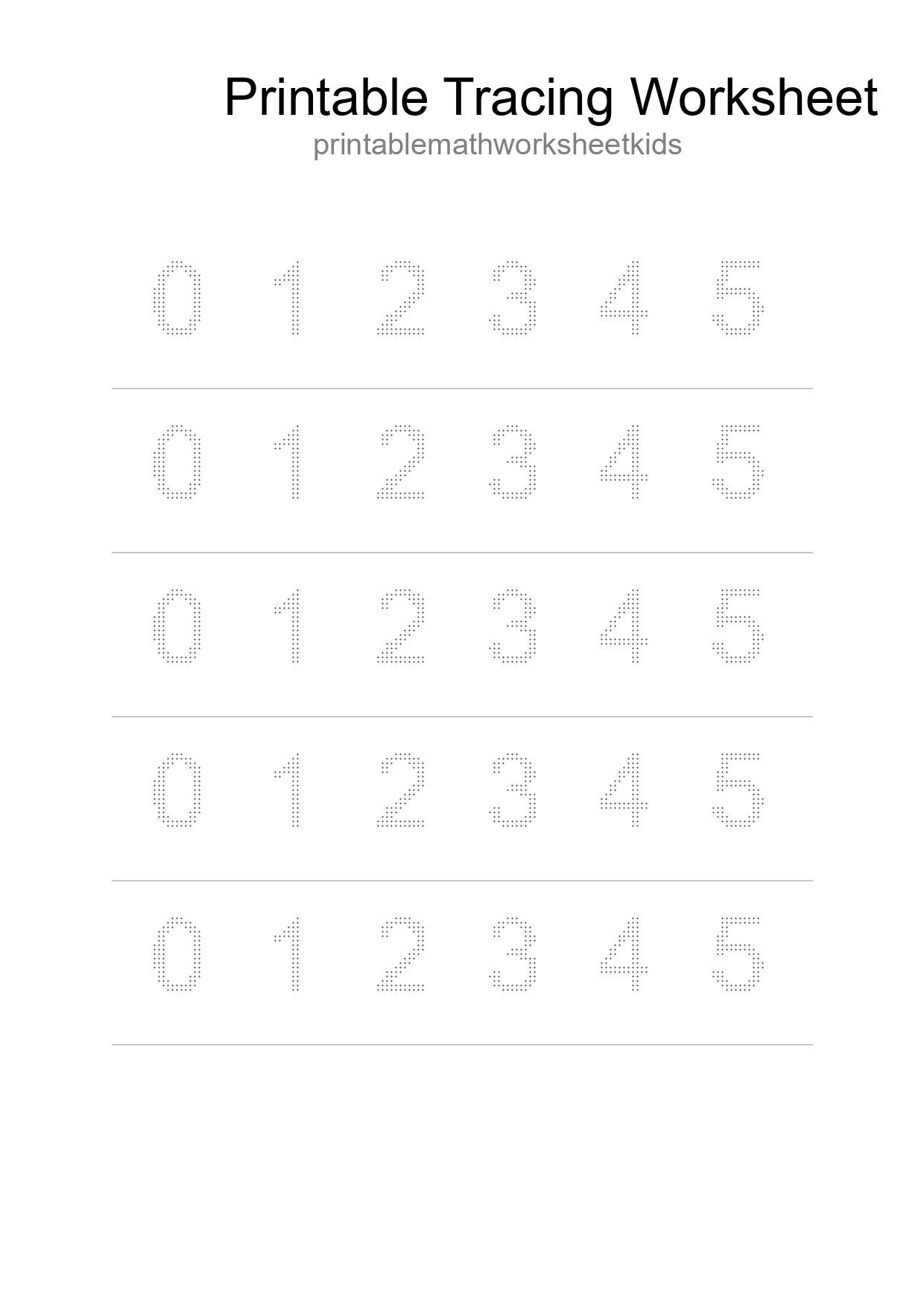 Printable Tracing Worksheet For Kids - Part 230