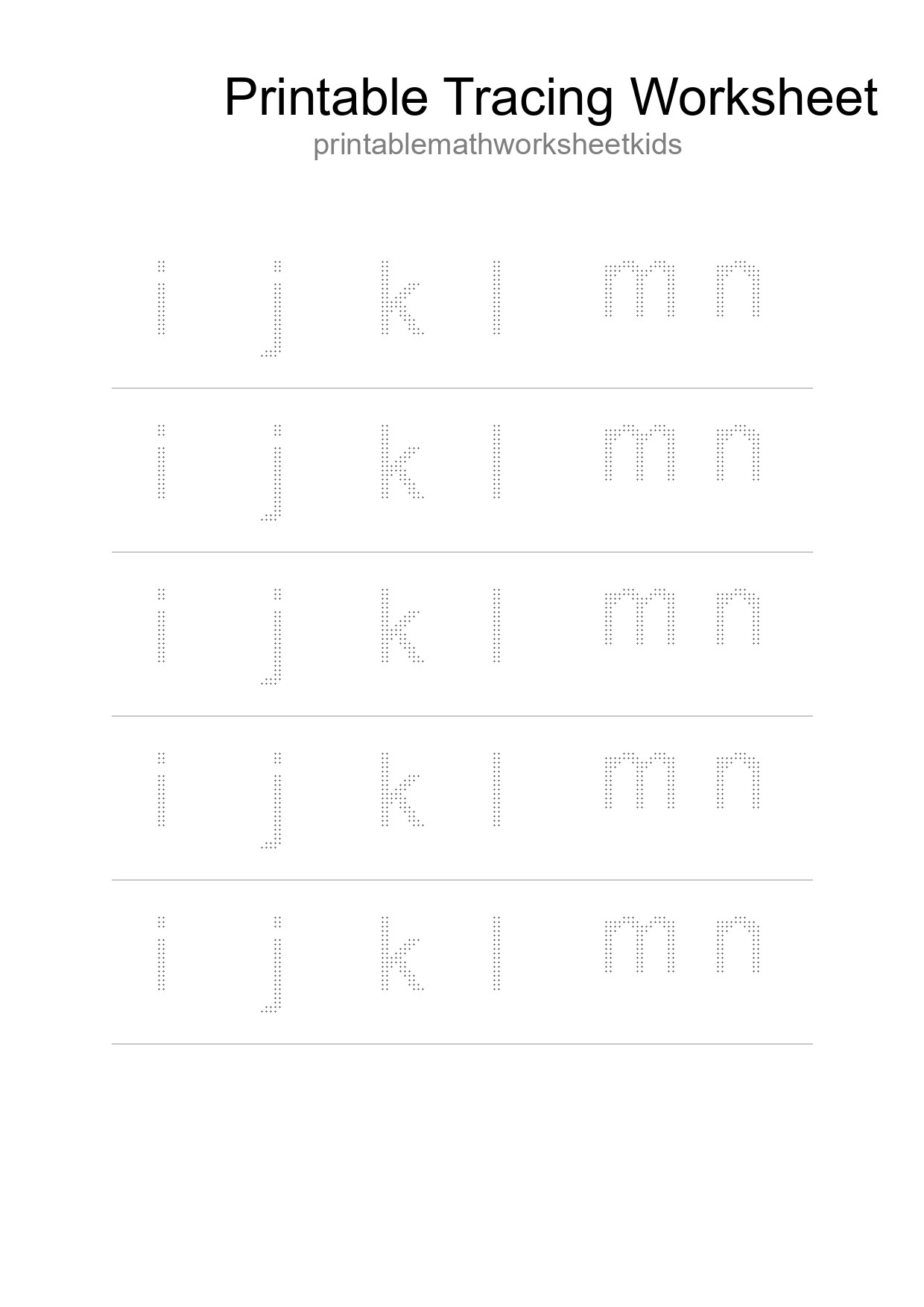 Printable Tracing Worksheet For Kids - Part 43