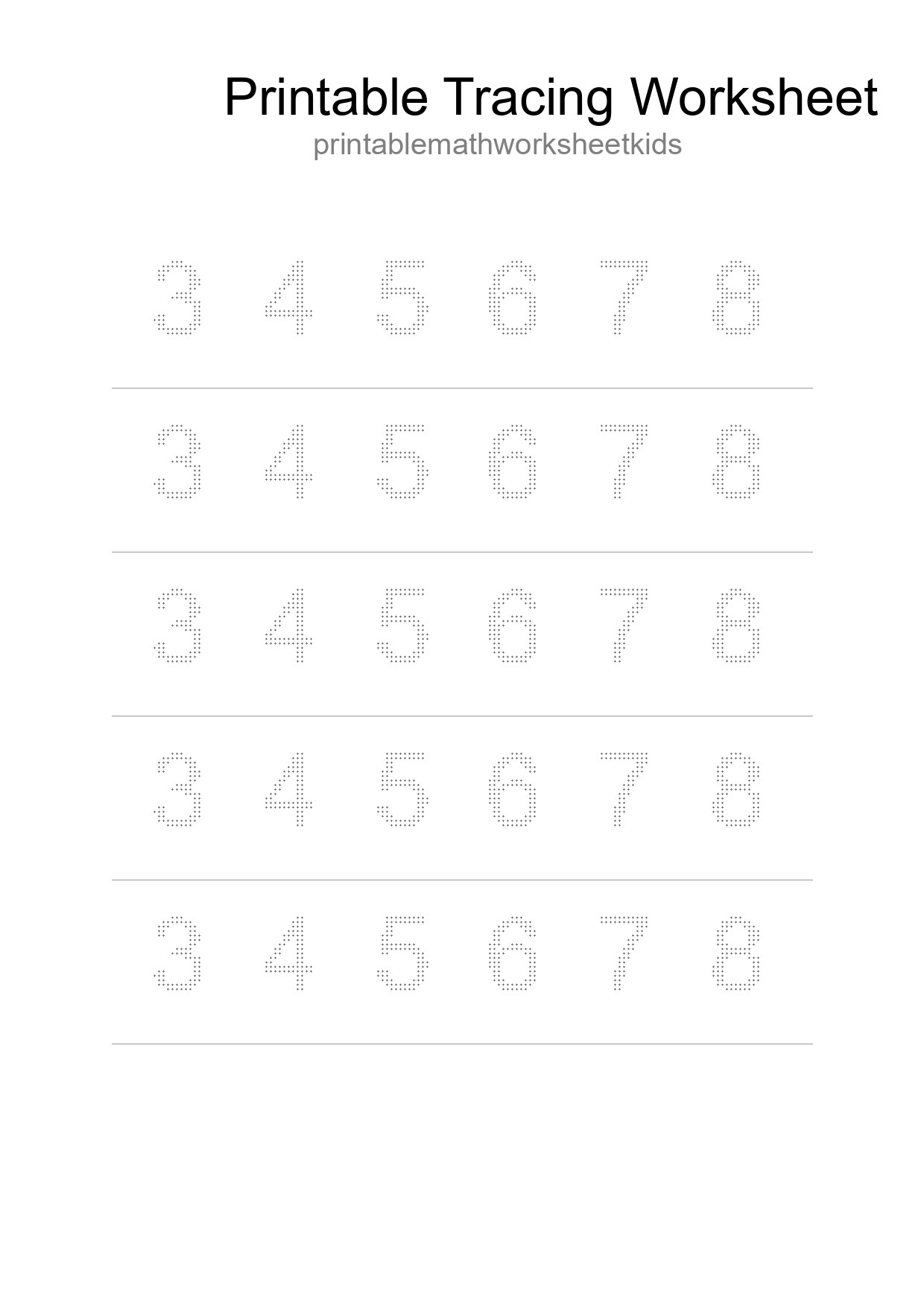 Printable Tracing Worksheet For Kids - Part 54